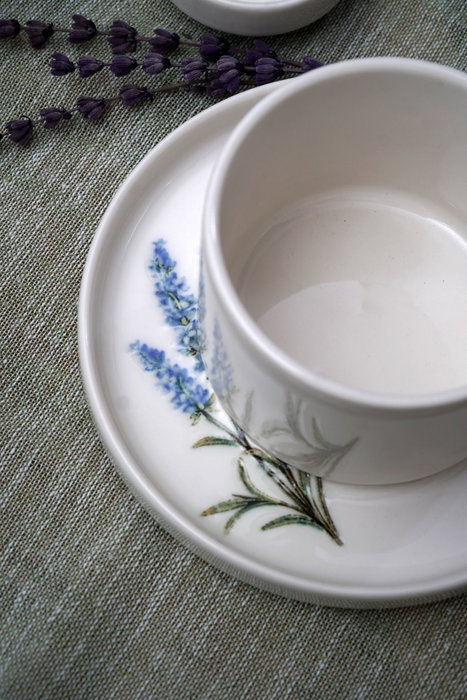 Hermia Lavanta 4 Juego de tazas de té Multicolor